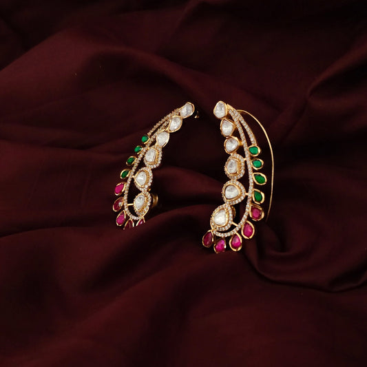 Navaratna Kundan Ear Cuff