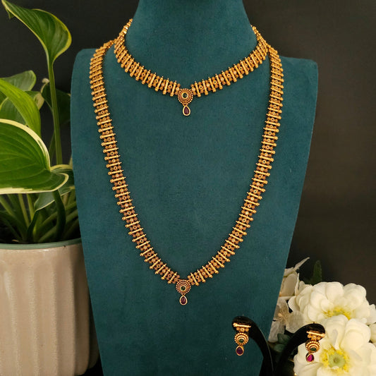 Kasavu Heritage Necklace Set