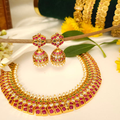Antique Gold Temple Style Kemp Choker Set
