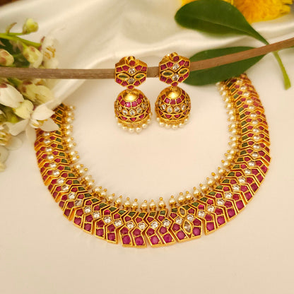 Antique Gold Temple Style Kemp Choker Set