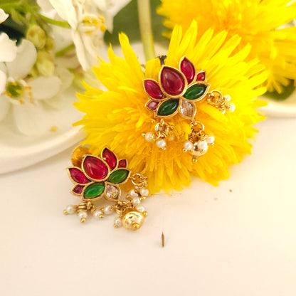Lotus Bloom Temple Necklace Set