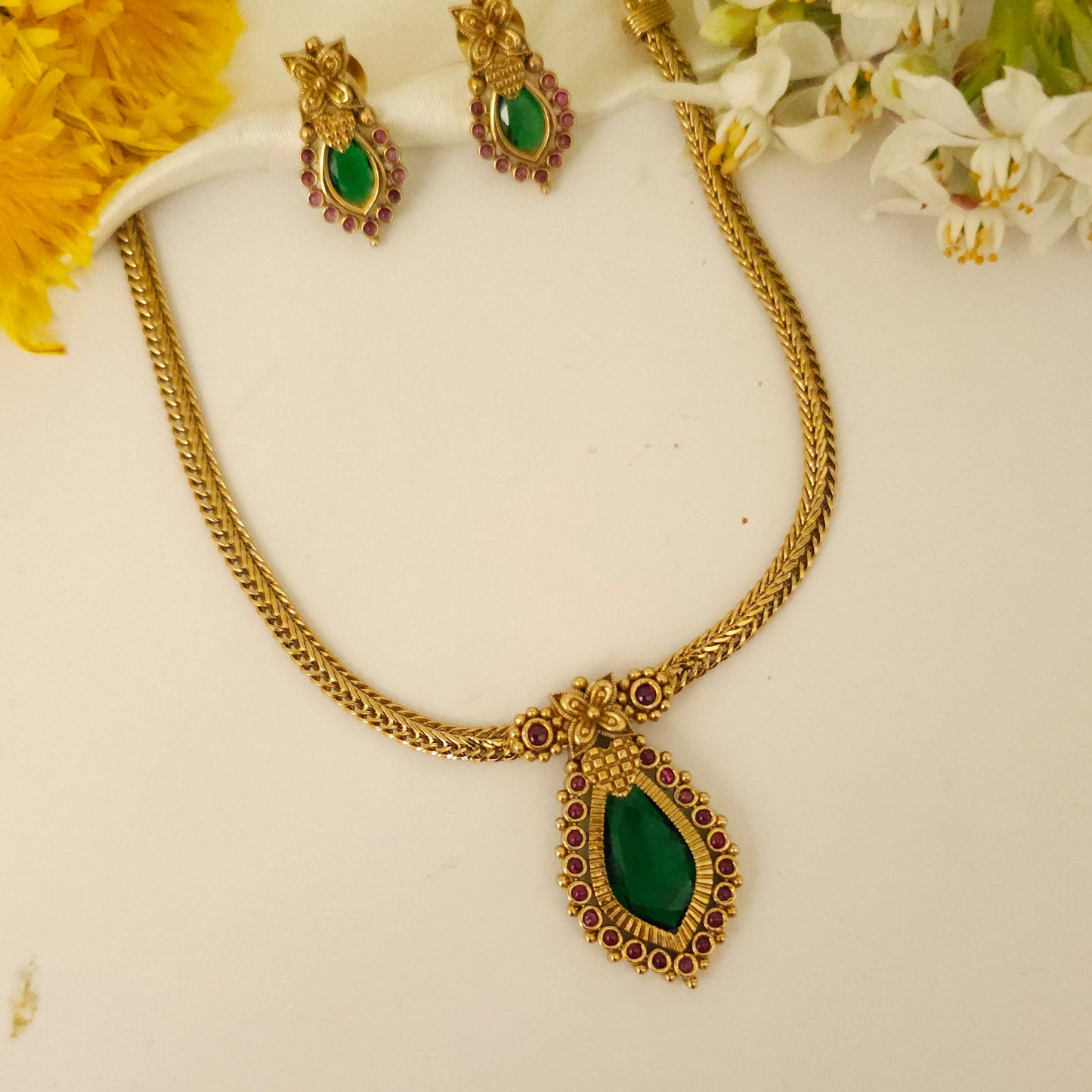 Kerala Palakka design Necklace Set