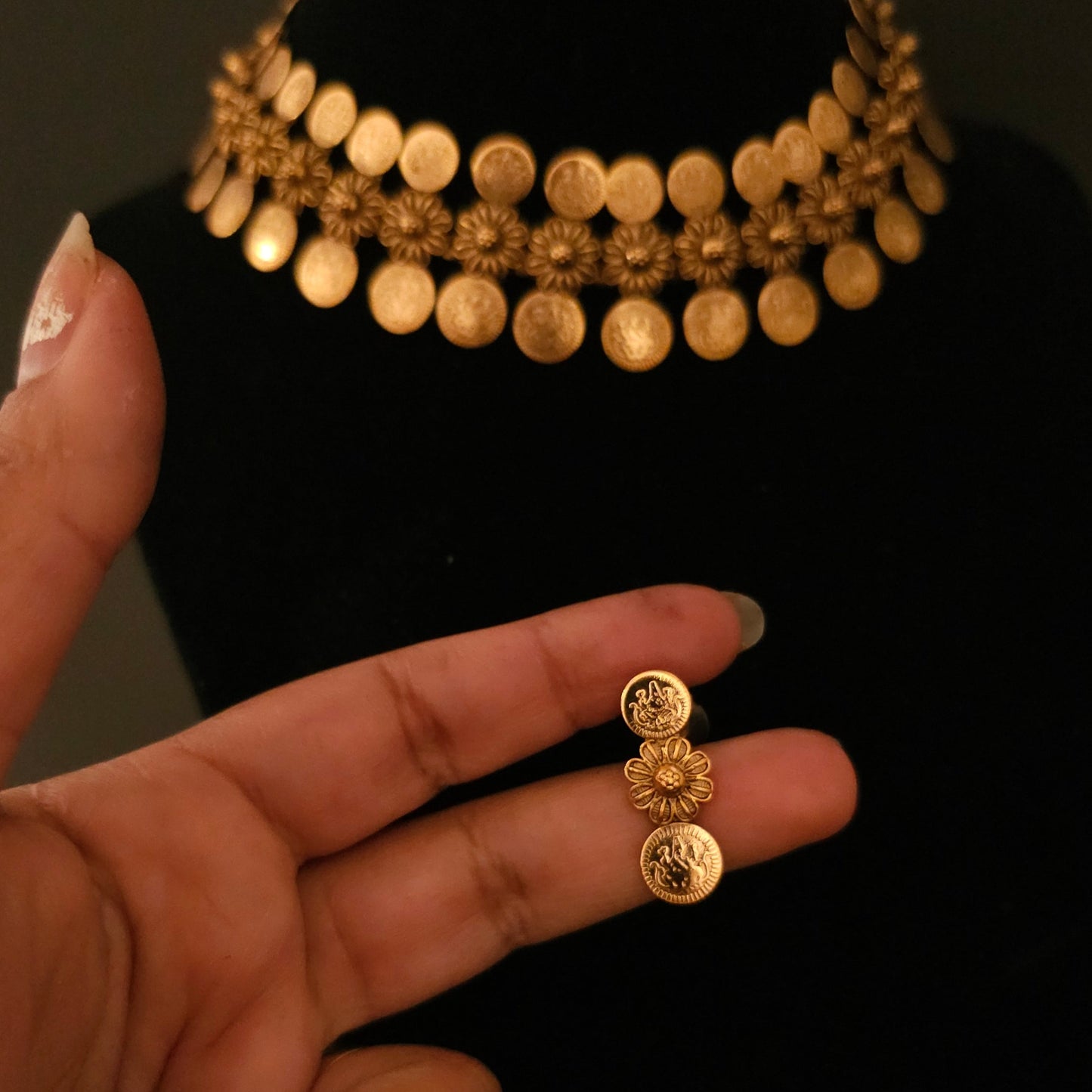 Antique Kasu Coin Necklace Set