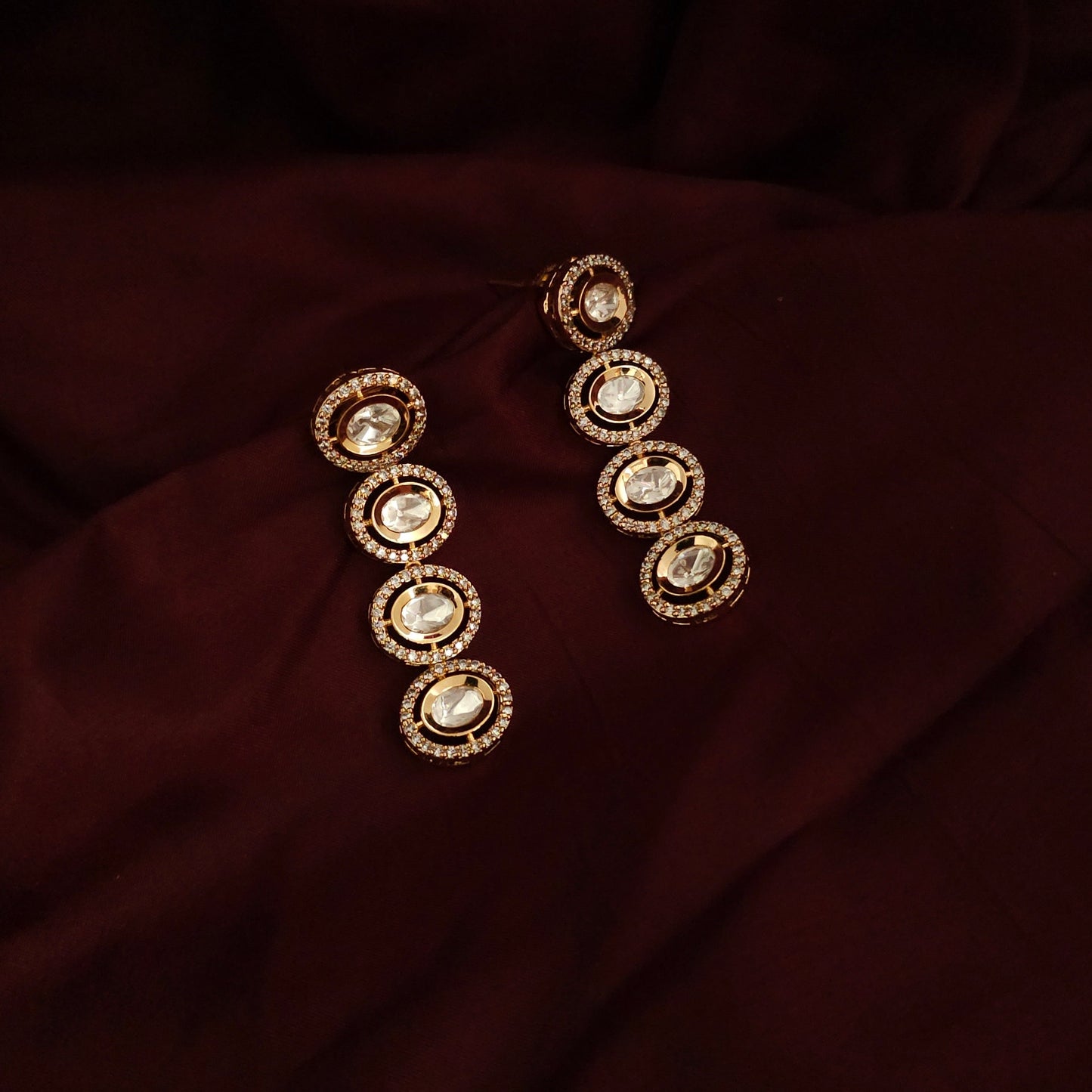 Celeste Oval Drop Earrings