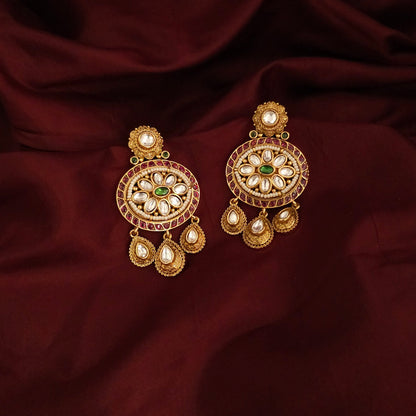 Floral Chandbali Earrings