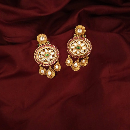 Floral Chandbali Earrings
