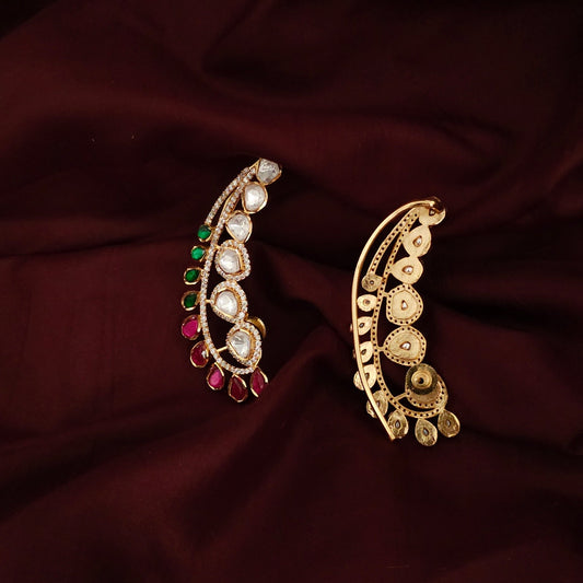 Navaratna Kundan Ear Cuff