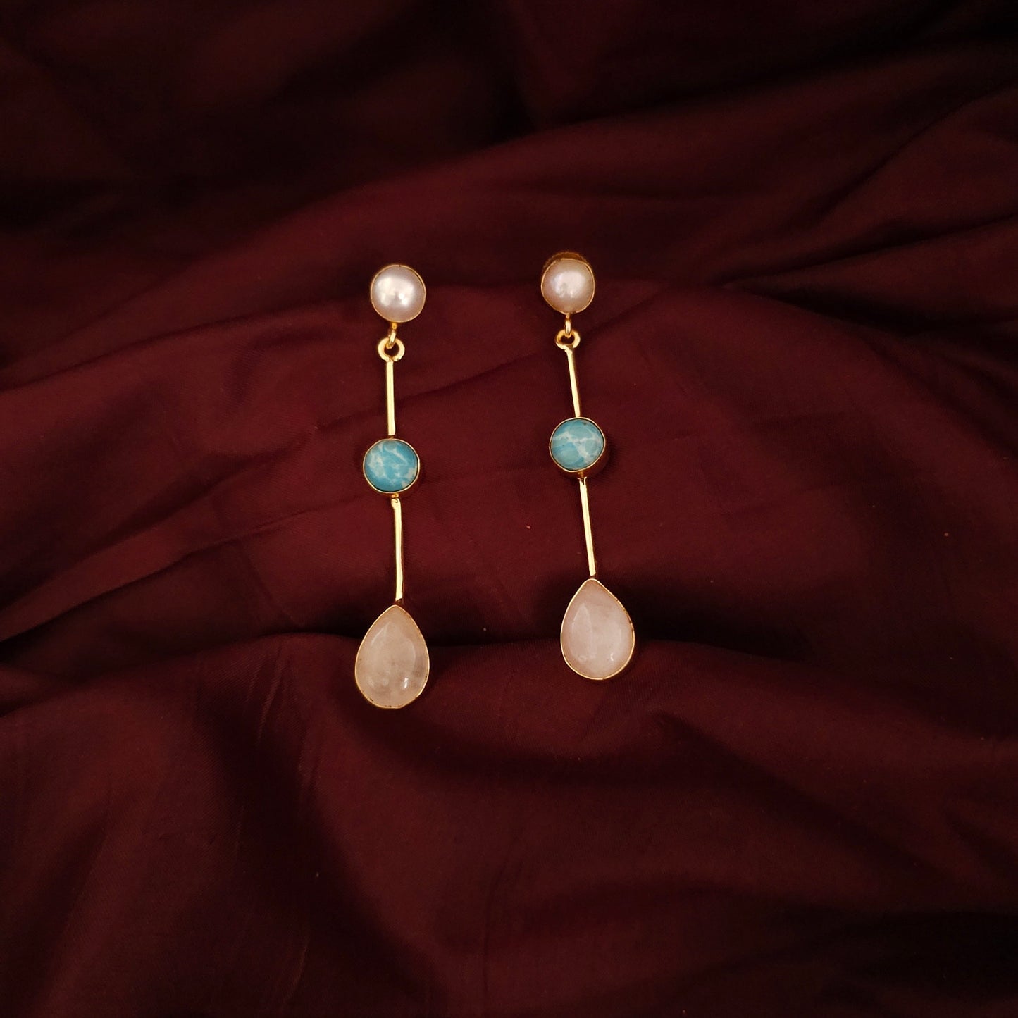 Midnight Pearl Drop Earrings