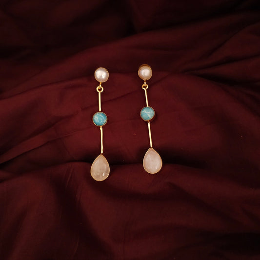 Midnight Pearl Drop Earrings