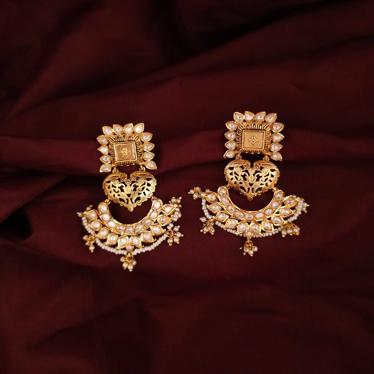 Kundan Chandbali Earrings