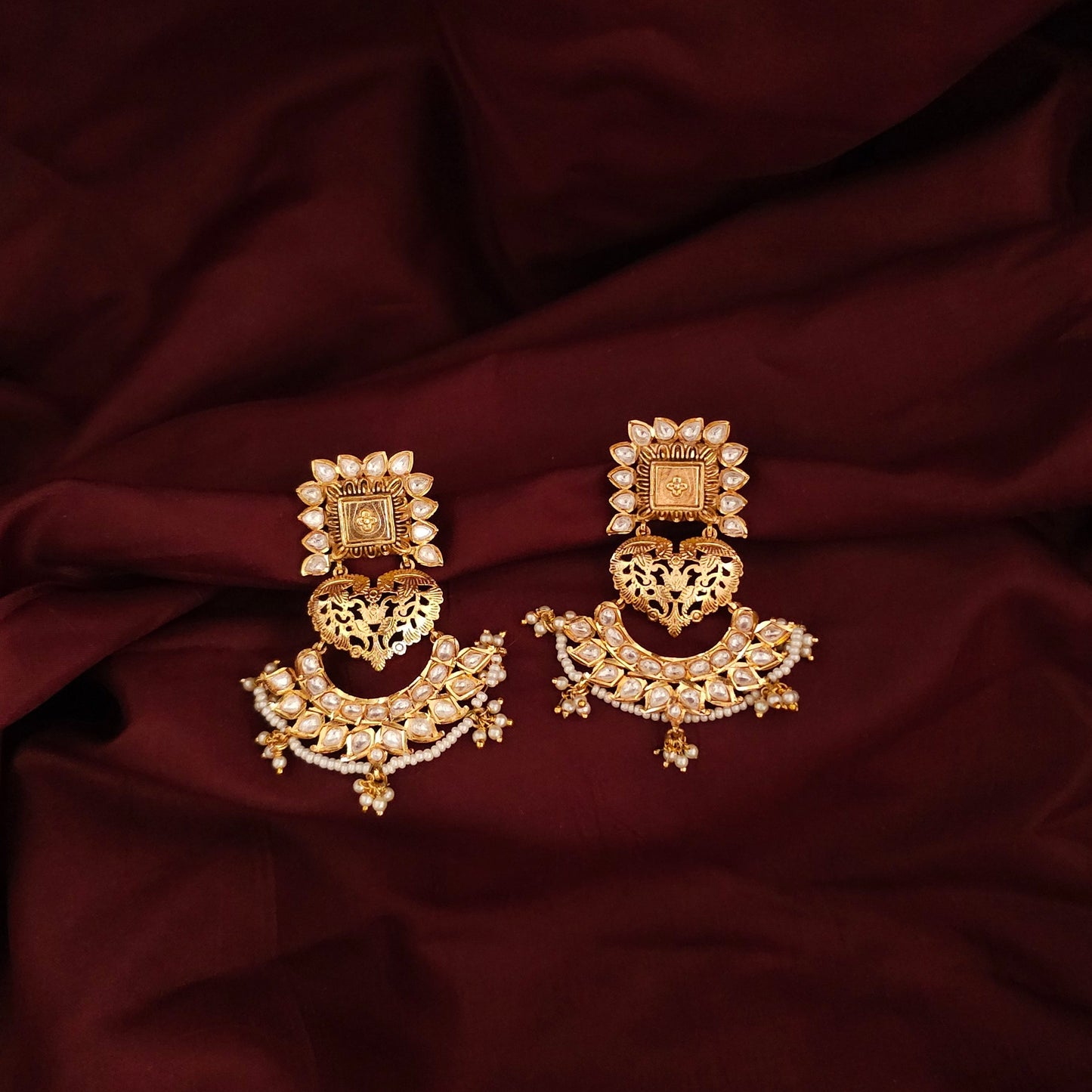 Kundan Chandbali Earrings