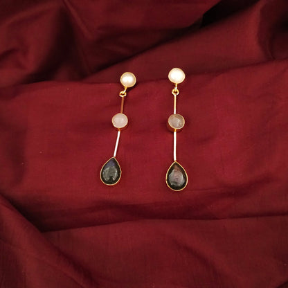 Midnight Pearl Drop Earrings