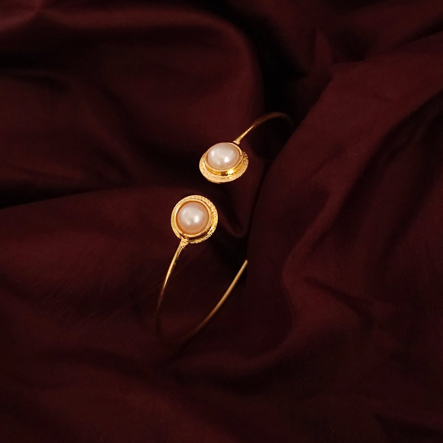 Simple Natural Stone Open Cuff Bangle