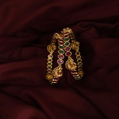 Mayura Kemp Stone Antique Bangles