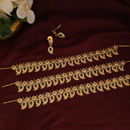 Kerala Palakka AD Stone Necklace Set