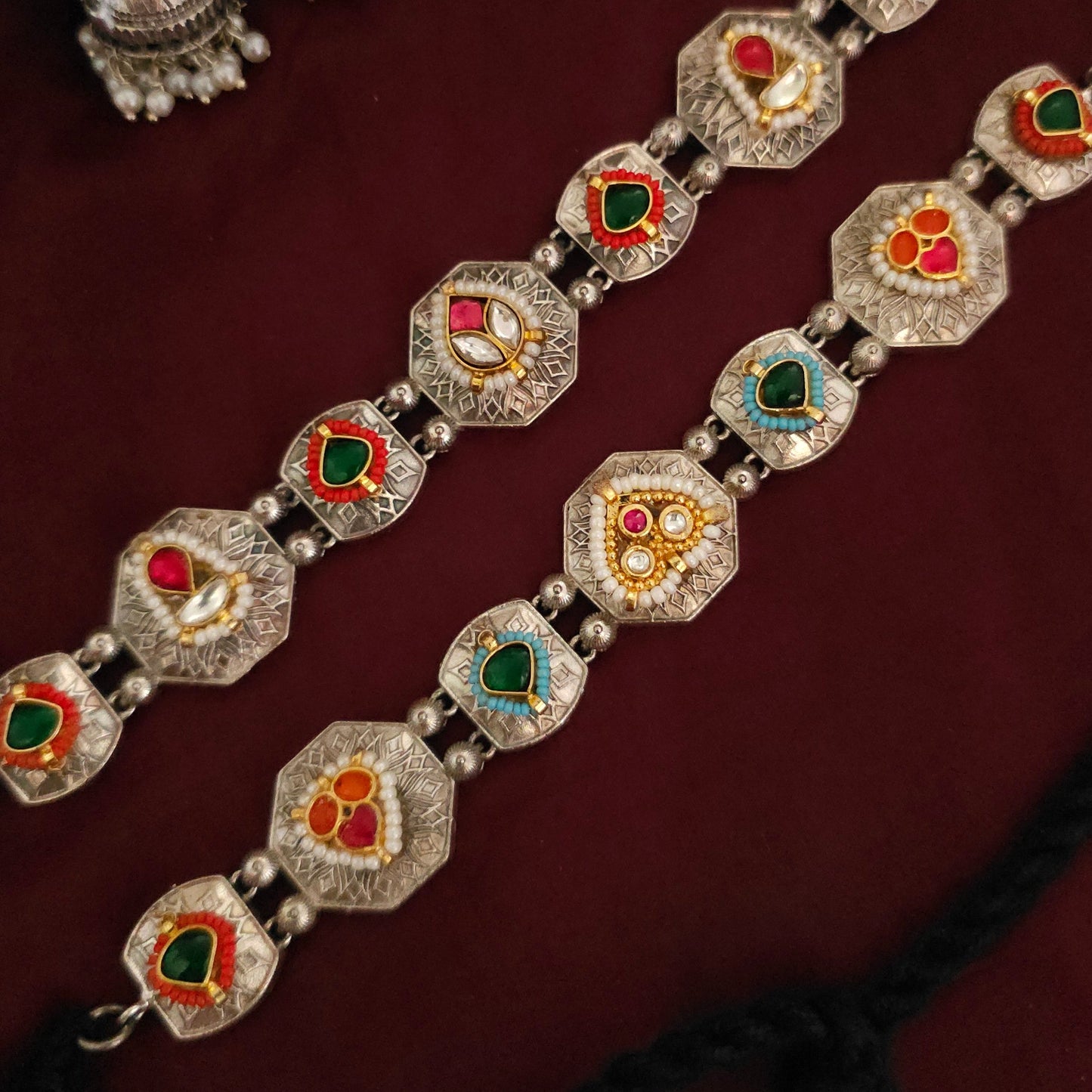 Rangmahal Dual Tone Pachi Kundan Choker Set