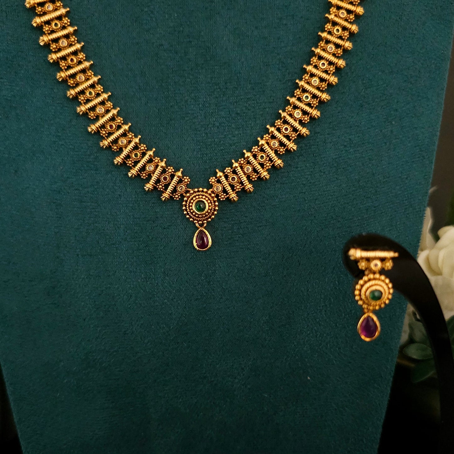 Kasavu Heritage  Necklace Set