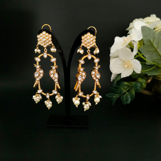 Kundan Peacock Earrings