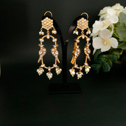 Kundan Peacock Earrings